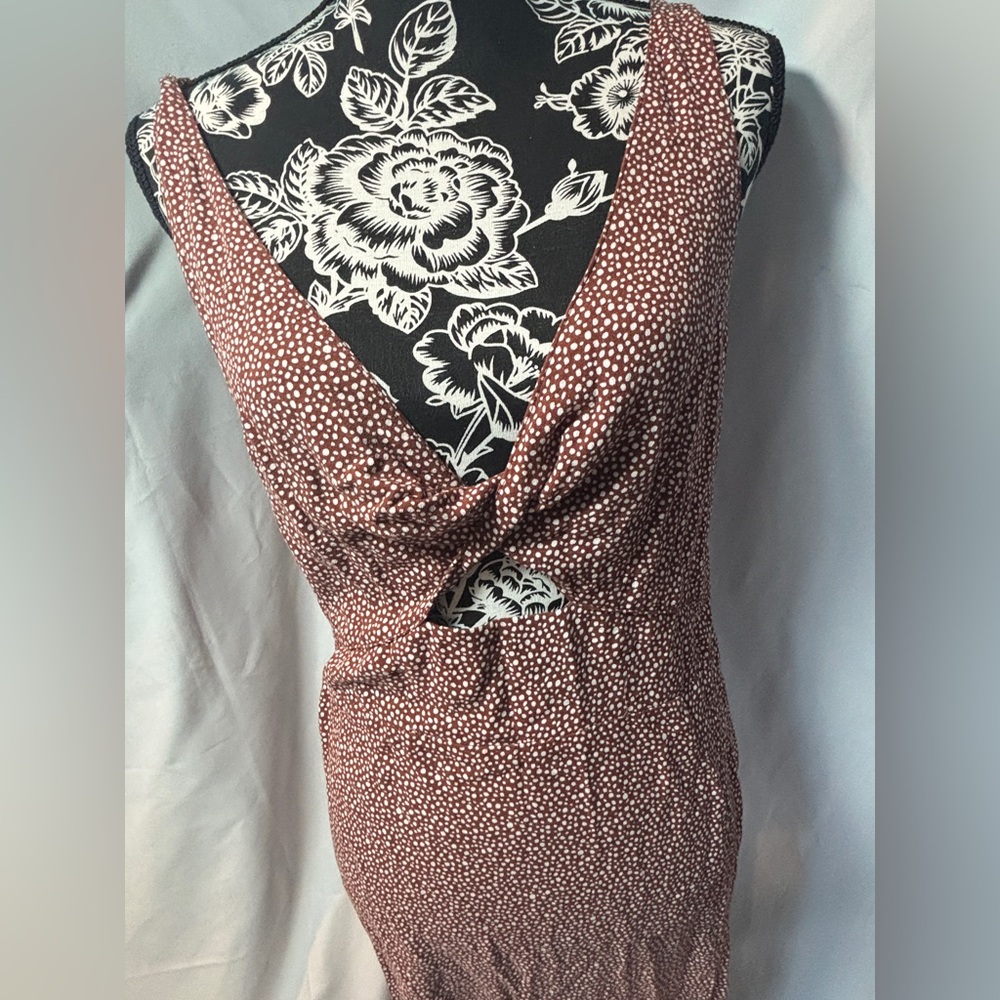 Abercrombie & Fitch Vintage Abercrombie & Fitch Women's Polka Slide Slit Dress - Picture 7 of 15